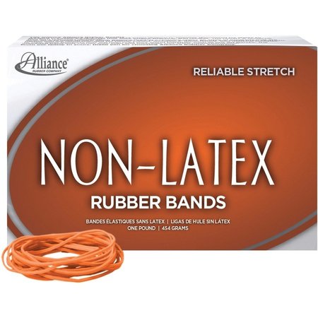 NON-LATEX Rubber Bands, Latex-free, 3-1/2"x1/16" No.19, Orange, 1440/BX PK ALL37196